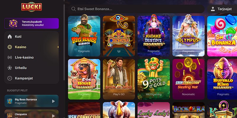 Lucki.Casino nettikasino suomeksi — kirjautumissivu 2026